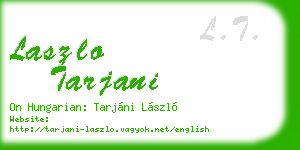 laszlo tarjani business card